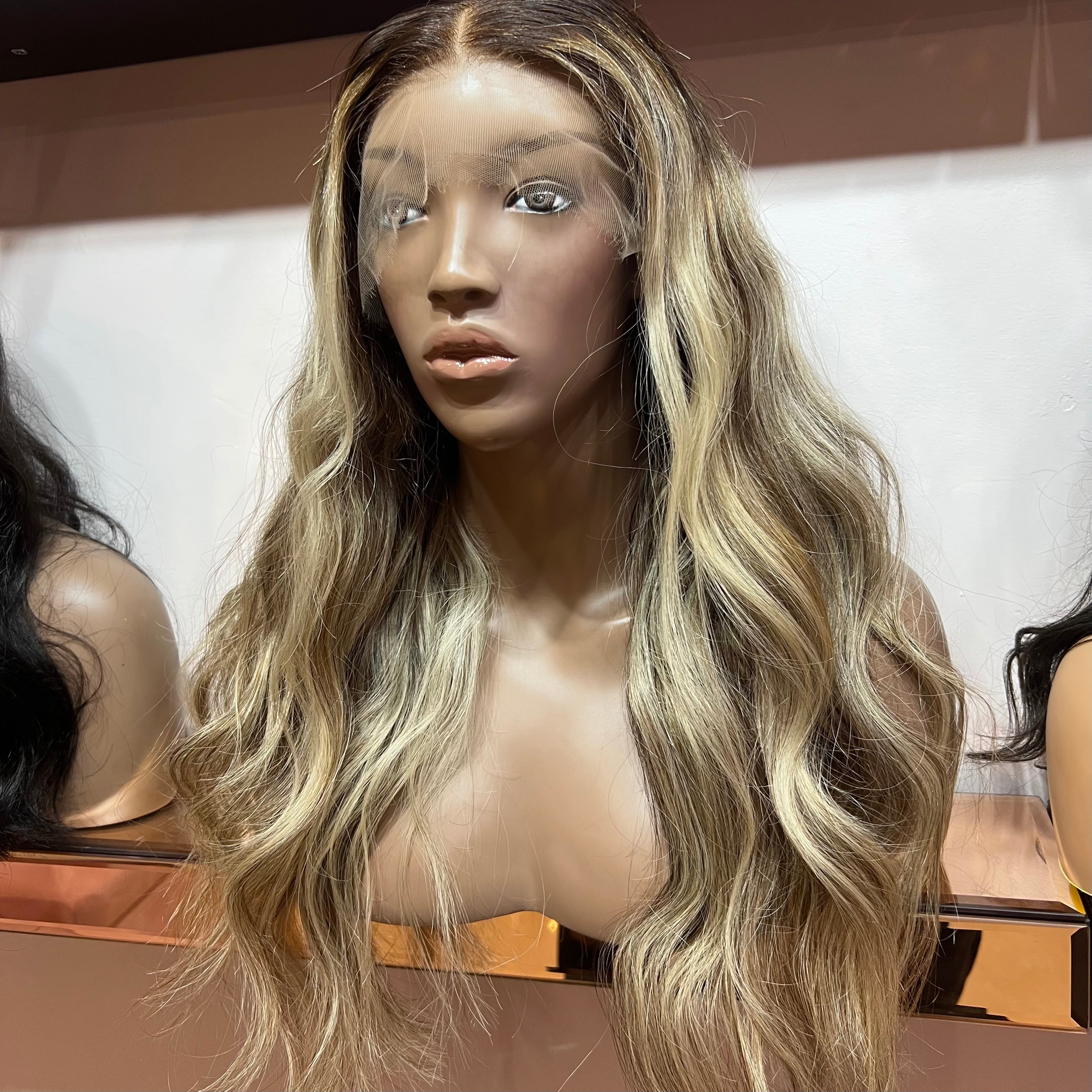 Luxury Blonde Custom Colour - Body Wave Frontal Lace Wig - HD Lace 307