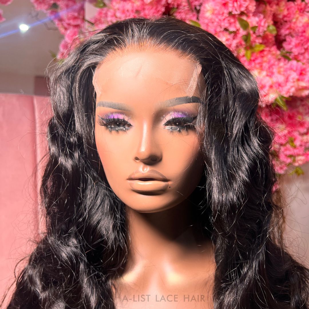 The AMELIA - 5x5 Closure Wig Invisible HD Lace Body Wave Glueless Wig Human Hair 180% Density