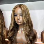 Brown with Blonde Highlights - 20" inch Body Wave Frontal Lace Wig - Lace Cut EX-DISPLAY