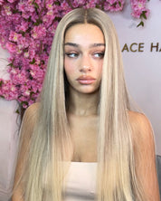 Luxury Blonde Custom Colour - Silky Straight Frontal Lace Wig - HD Lace 231