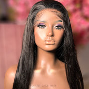 The DESTINY - 7x5 Closure Wig Invisible HD Lace Straight Glueless Wig Human Hair 150% Density