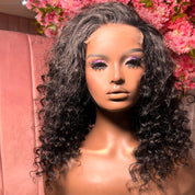 The ADA - 5x5 Closure Wig Invisible HD Lace Deep Wave Glueless Wig Human Hair 180% Density