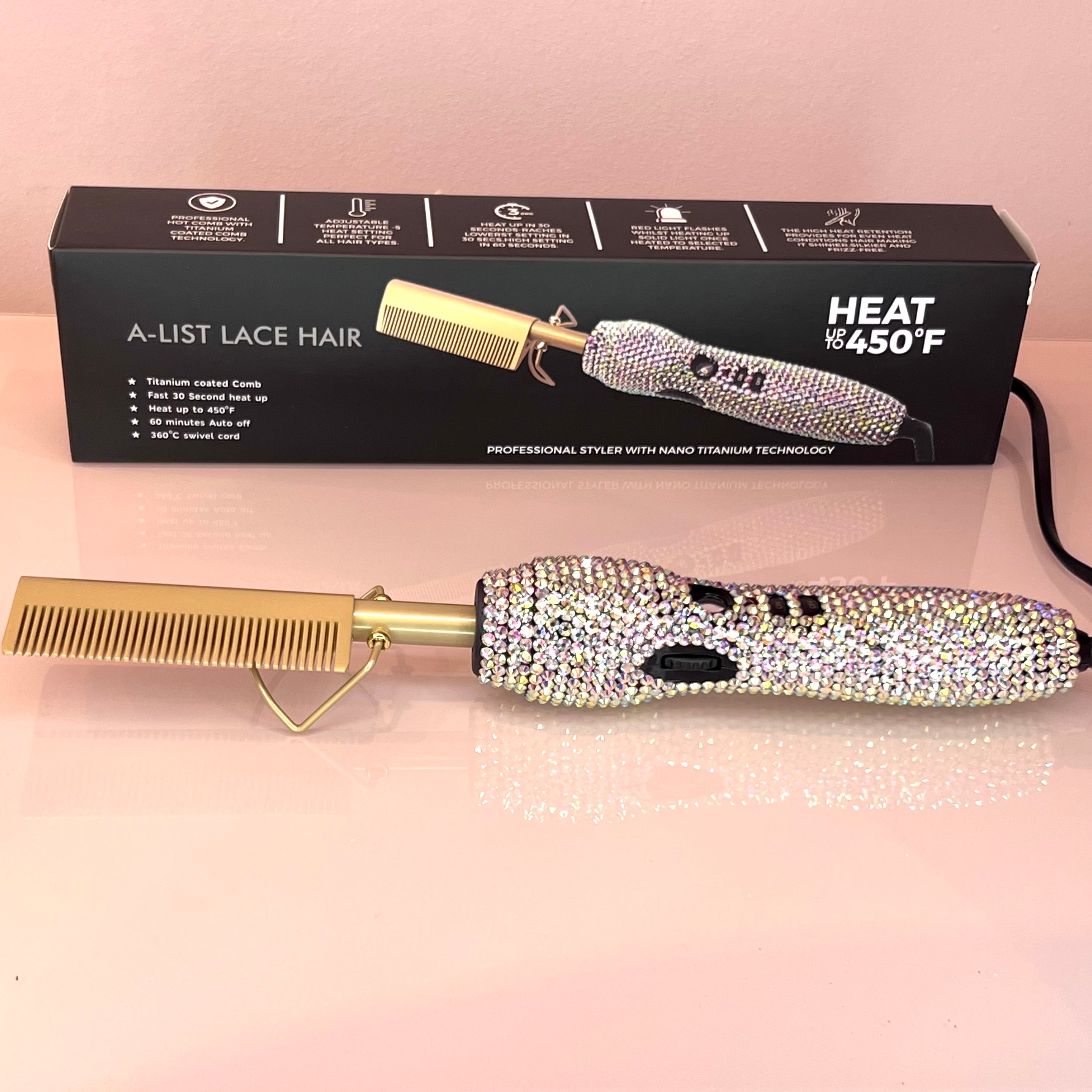 A-List Lace Hair Diamond Hot Comb