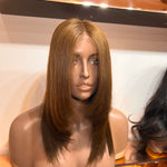 Colour #4 AMBER - 16" inch Silky Straight (Cut & Styled) Frontal Lace Wig - Lace Cut EX-DISPLAY (£130 off)