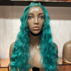 Teal - 22" inch Silky Straight (Styled Wavy) Frontal Lace Wig - Lace Cut EX-DISPLAY (£150 off)