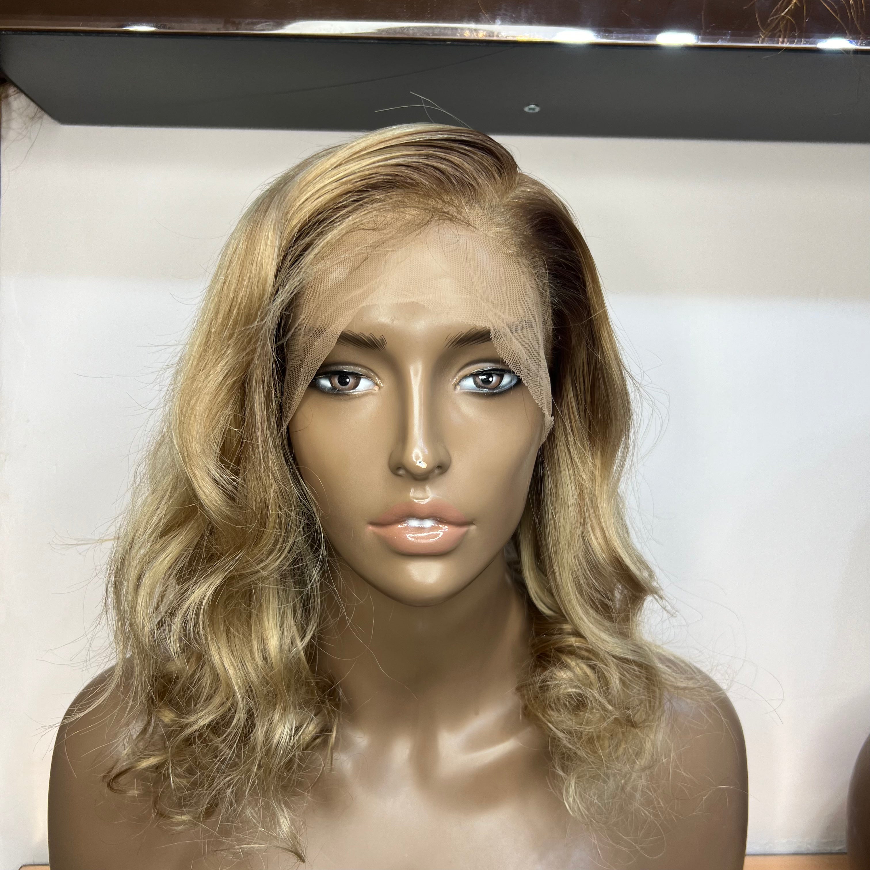 Custom Coloured Blonde - 12" inch Body Wave - Full Lace Wig 180% Density (£140 off)