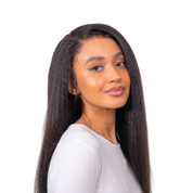 The AMARACHI - Natural Kinky Straight Glueless 13x6 HD Lace Frontal Wig 100% Human Hair.