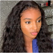 The MAY - Glueless Ocean Wave Human Hair Loose Wave 150% Density Natural Hairline.