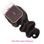 Premium Body Wave 5x5 Lace Closure - Virgin Brazilian