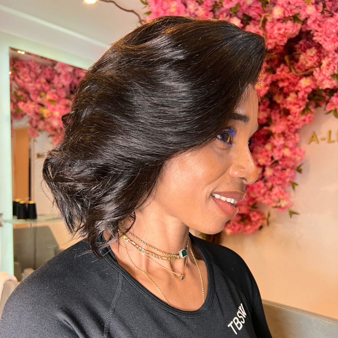 The BERNI - Short Bob Wig Human Hair Glueless HD Lace Front Pre-Plucked Natural Black.