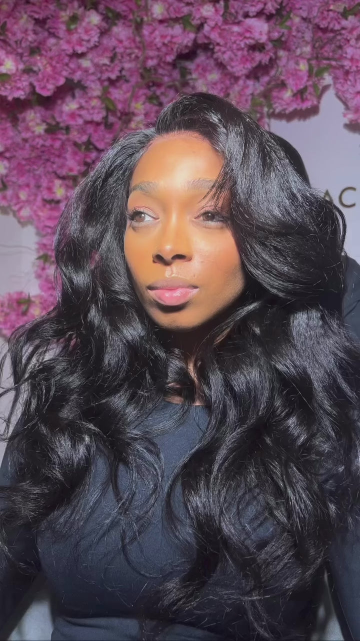 The JASMAY - Human Hair Light Yaki Straight 150% Density Glueless HD Lace Wig